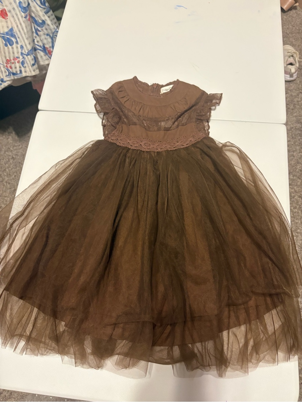 Brown Tulle Dress // 2T